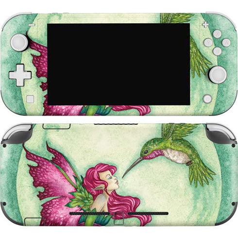 Flirting Fairy and Hummingbird by Amy Brown Nintendo Switch Lite Skin
